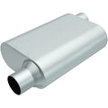 MagnaFlow Performance Exhaust R23043 Rumble Aluminized Muffler with 3-Inch Offset Inlet and Outlet