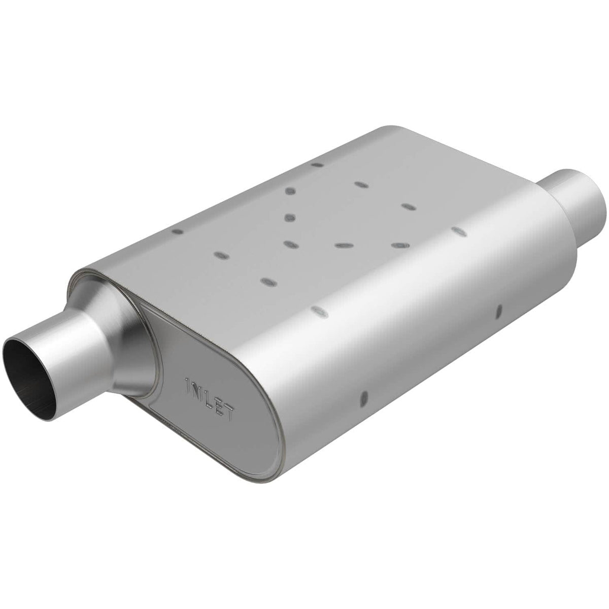 Magnaflow Perf Exhaust R32543 Rumble Stainless Muffler with 2.5 Inch Offset Inlet and Outlet