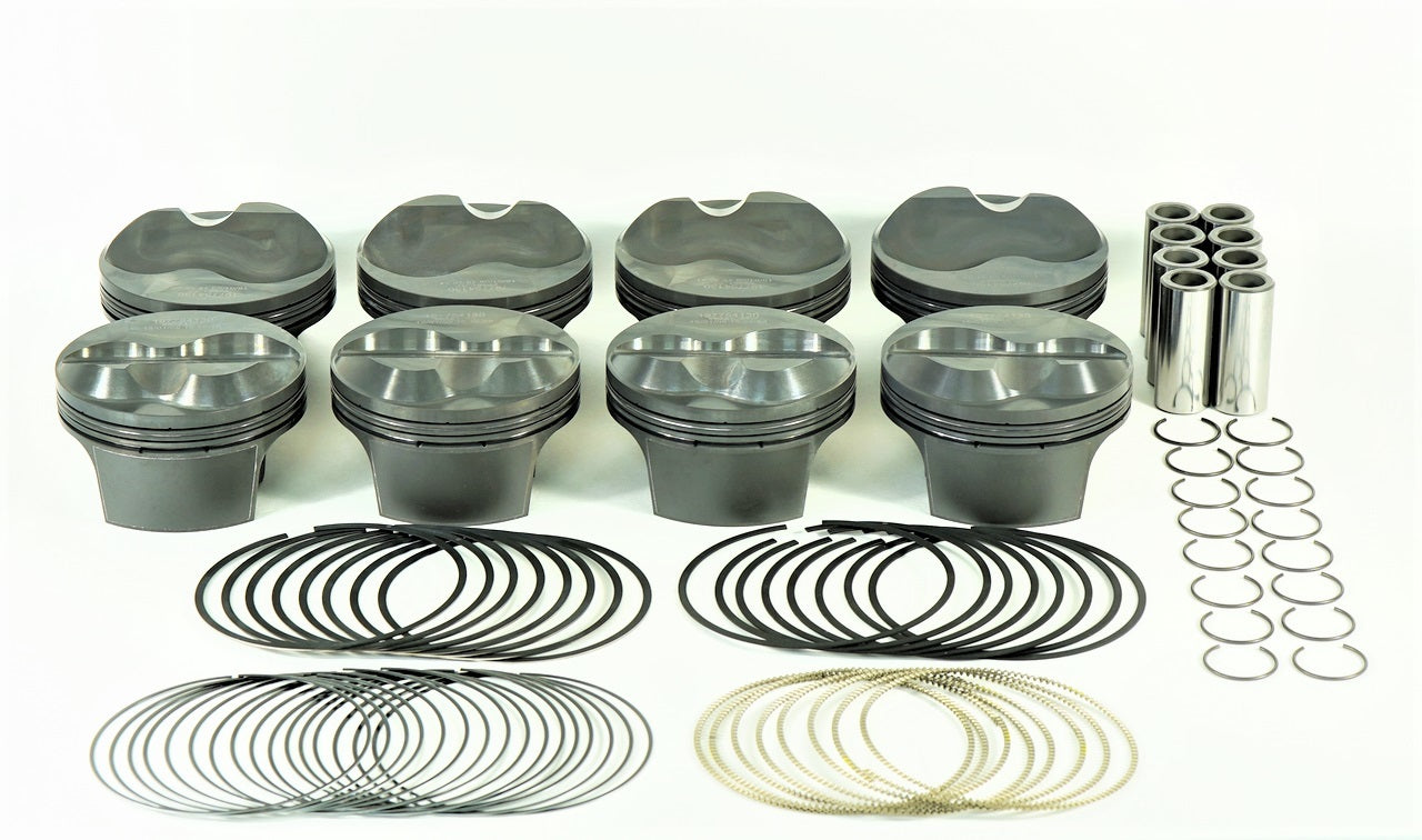 MAHLE Pistons SBC Dome PowerPak Piston Set 4.030 Inch Bore with 12cc Displacement