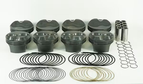 MAHLE PISTONS SBC Dome Powerpak Piston Set for Small Block Chevy, 4.040 Inch Bore, 12cc Displacement