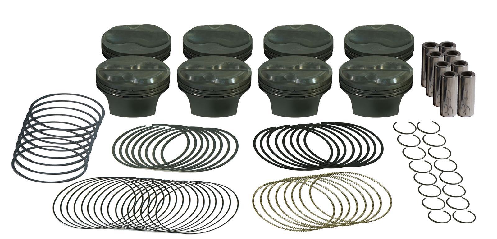 MAHLE Pistons LS FT PowerPak Piston Set 4.125 Inch Bore with Flat Top Design
