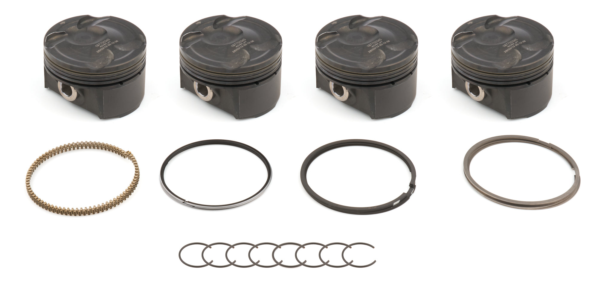 MAHLE Pistons 197755345 PowerPak Piston Set for Ford 2.3L EcoBoost 2015-2021