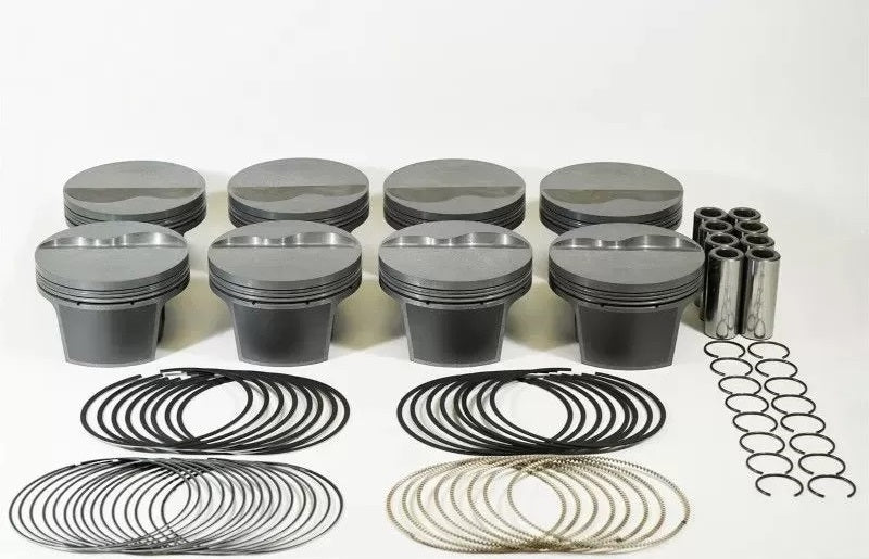 MAHLE PISTONS SBC FT PowerPak Forged Flat Top Piston 4.160 Inch Bore with 1.000 Inch Compression Height