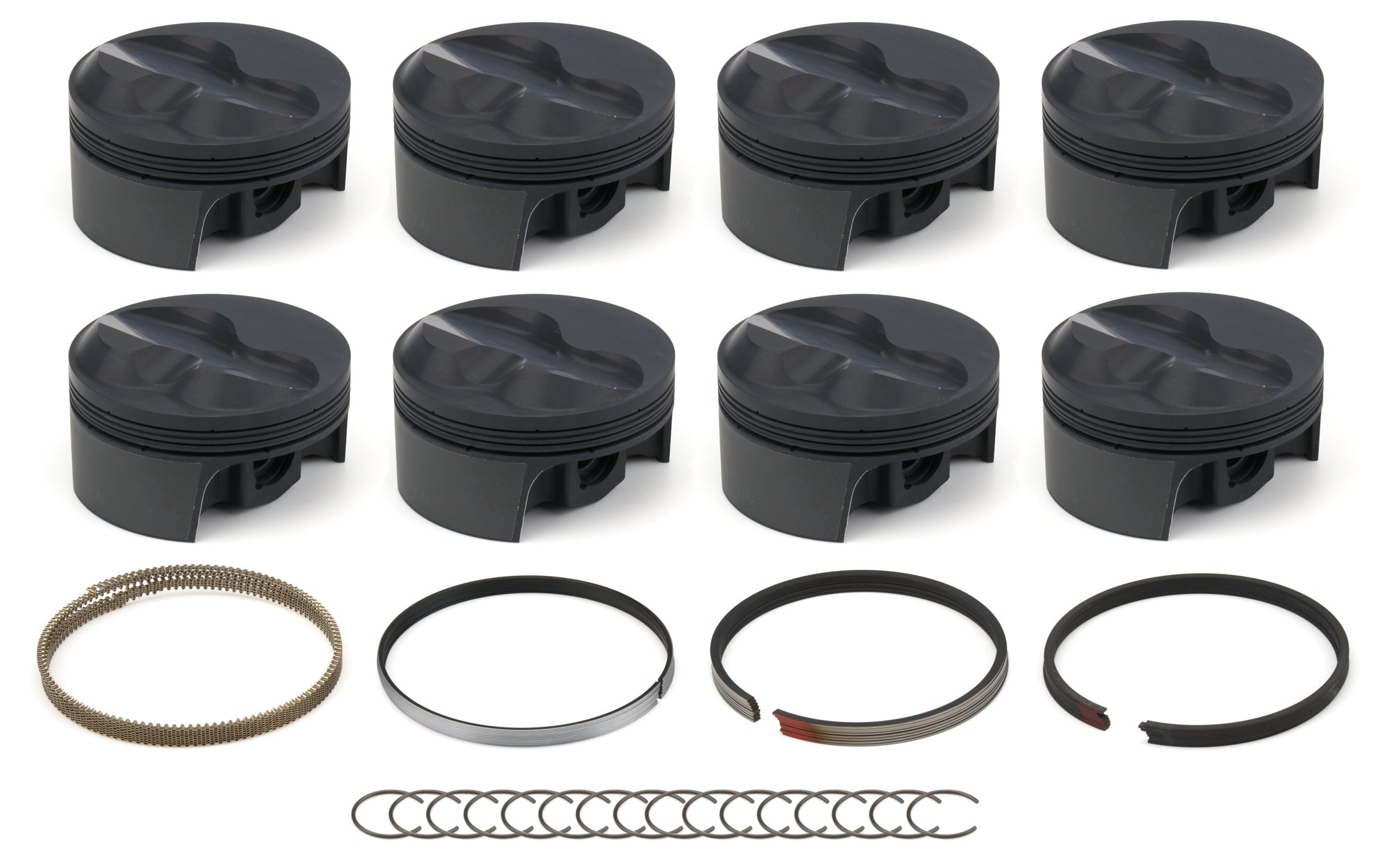 MAHLE Pistons SBC Dome PowerPak Piston Set 4.145 Inch Bore with 12cc Displacement