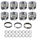 MAHLE PISTONS 197987875 Duramax PowerPak Piston Set for 6.6L LP5 Engines, 4.075 Inch Bore, Cast Material