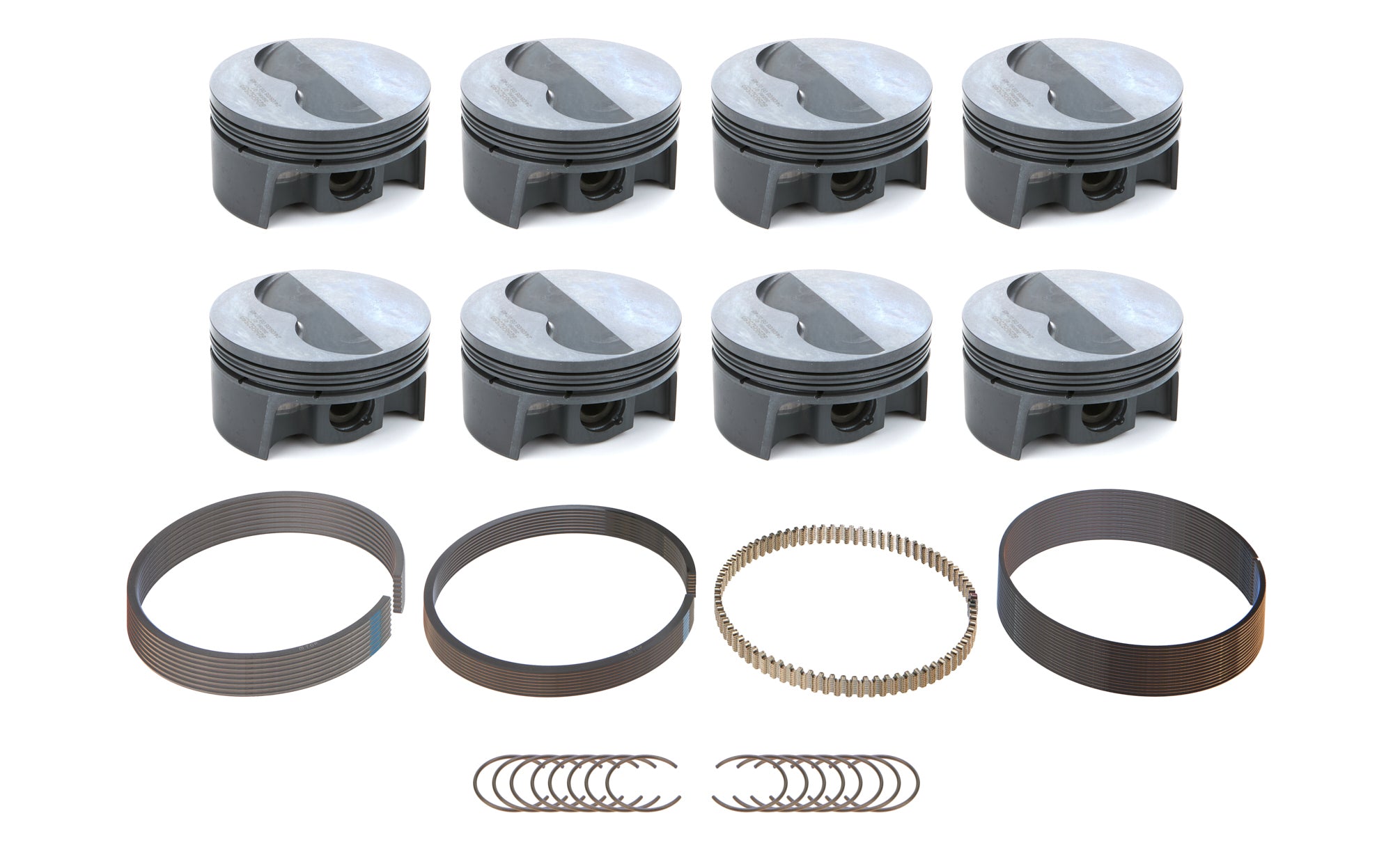 MAHLE Pistons BBC FT PowerPak Piston Set 4.350 Inch Bore Forged Flat Top with 1.475 Inch Compression Height