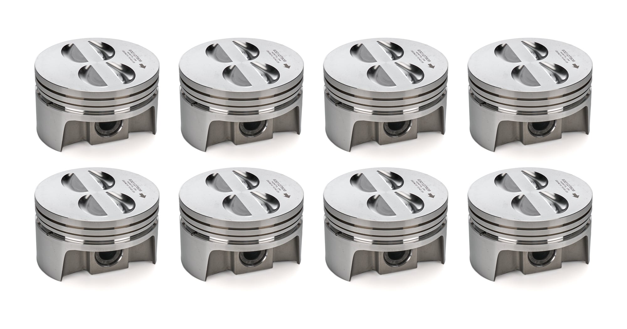 MAHLE Pistons SBC FT PowerPak Set with 4.008 Inch Bore for Small Block Chevy
