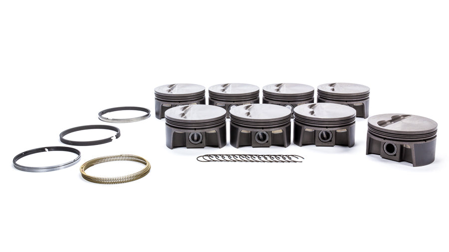 MAHLE Pistons 930200140 PowerPak Forged Flat Top Piston Set for Small Block Chevy 4.040 Inch Bore