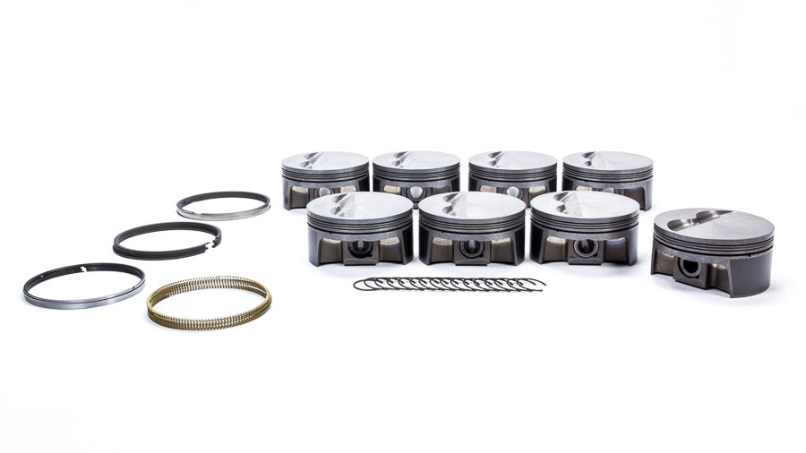 MAHLE Pistons SBC PowerPak Forged Flat Top Piston Set for Small Block Chevy with 4.060 Inch Bore