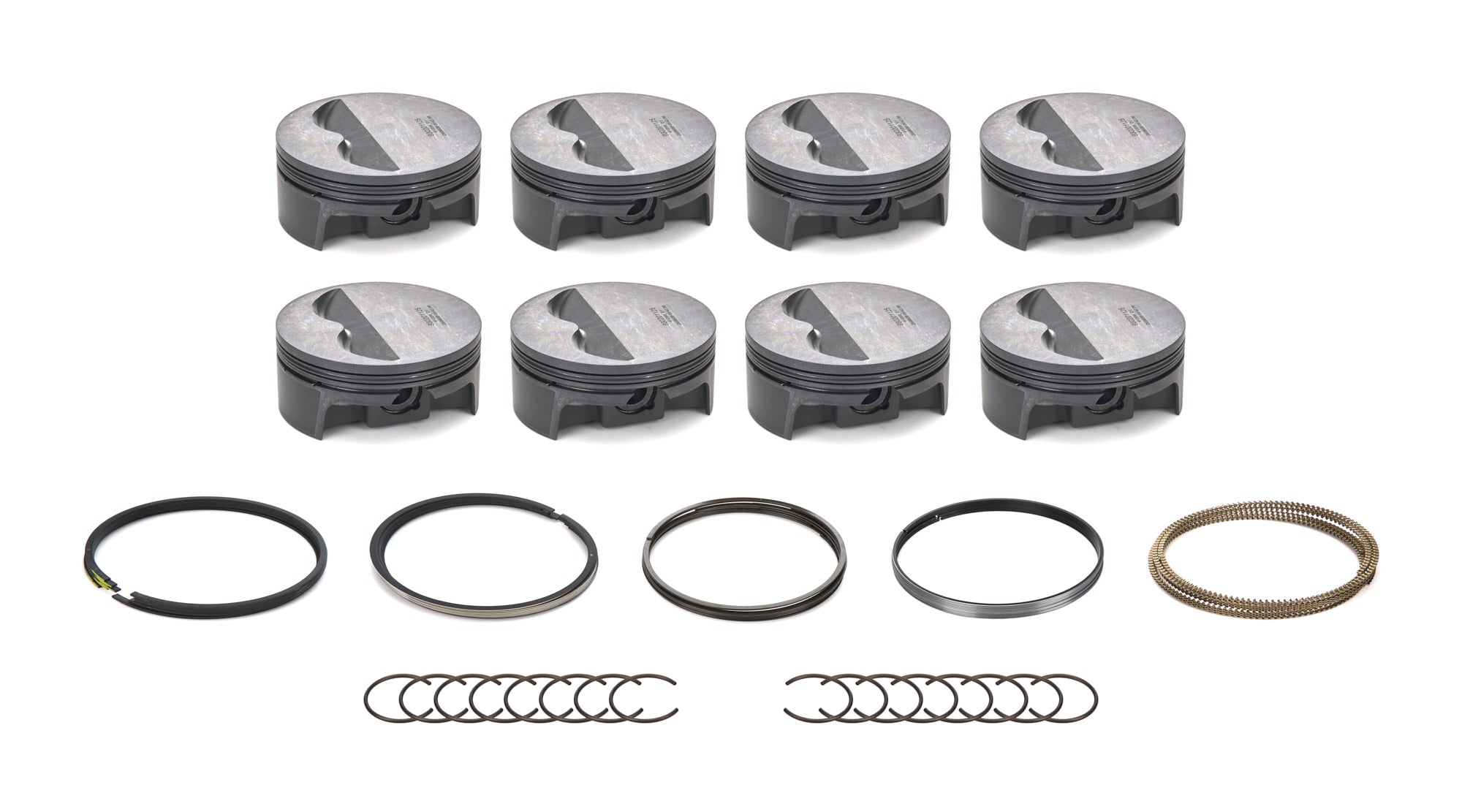 MAHLE Pistons SBC FT PowerPak Piston Set with 4.125 Inch Bore and Flat Top Design