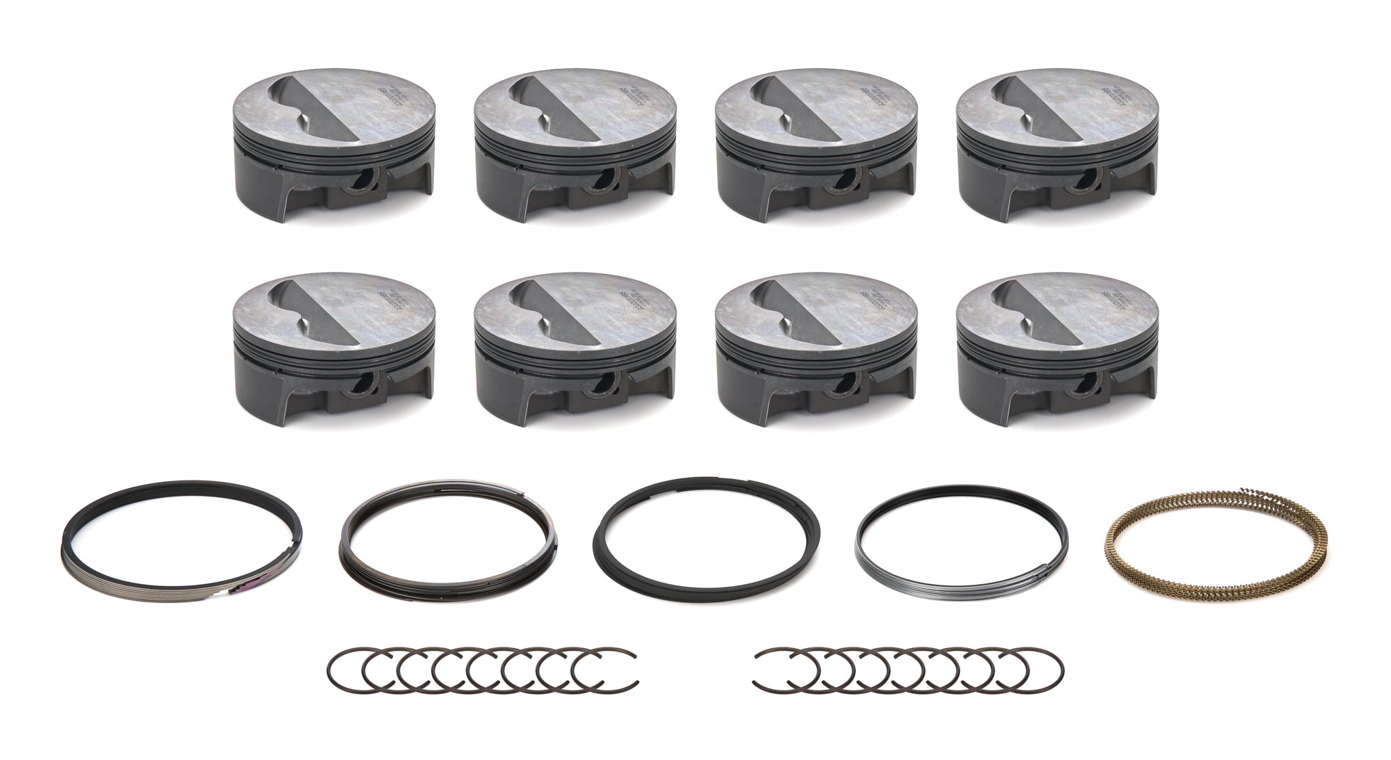 MAHLE Pistons SBC FT PowerPak Piston Set with 4.165 Inch Bore and Flat Top Design