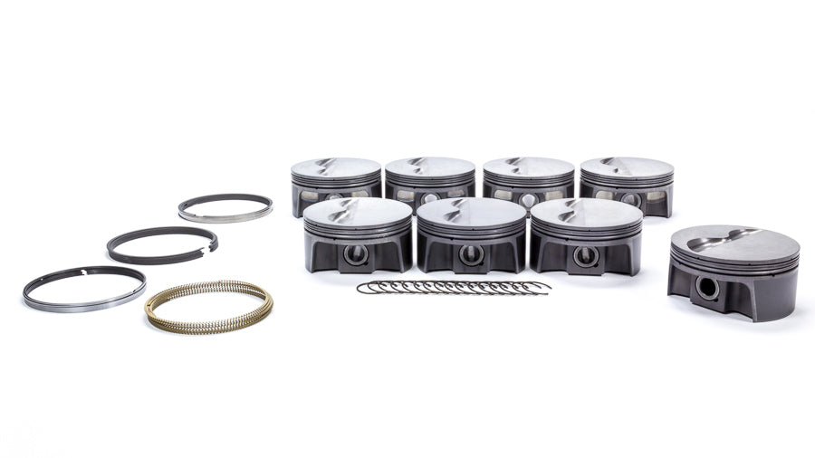 MAHLE Pistons 930202630 PowerPak Forged Flat Top Piston Set for Small Block Chevy 4.030 Inch Bore
