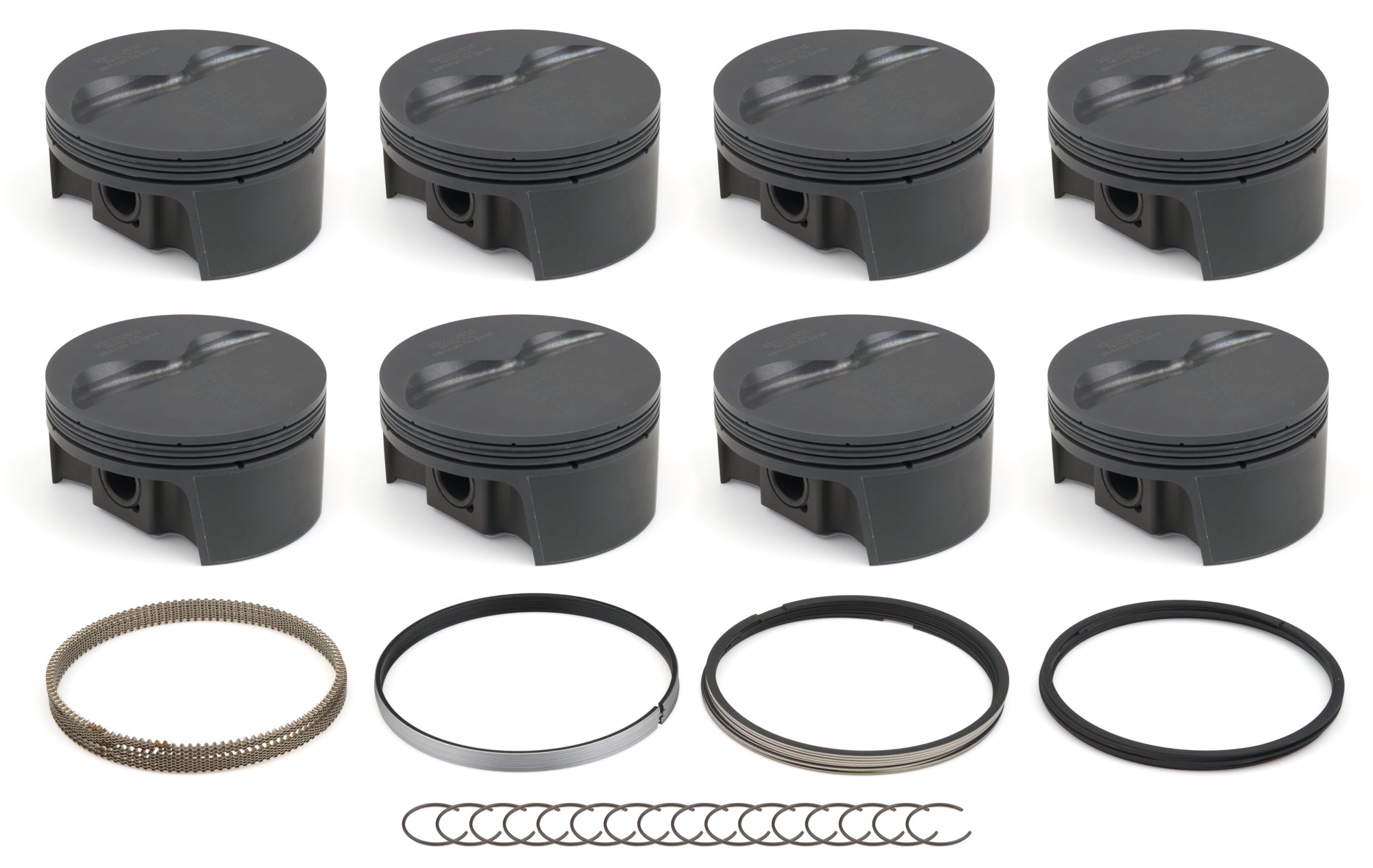 MAHLE Pistons SBC FT PowerPak Piston Set with 4.035 Inch Bore and Forged Flat Top Design