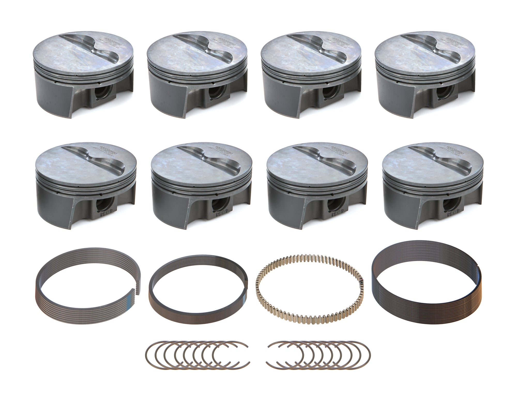 MAHLE PISTONS SBC PowerPak Flat Top Forged Piston Set 4.050 Inch Bore