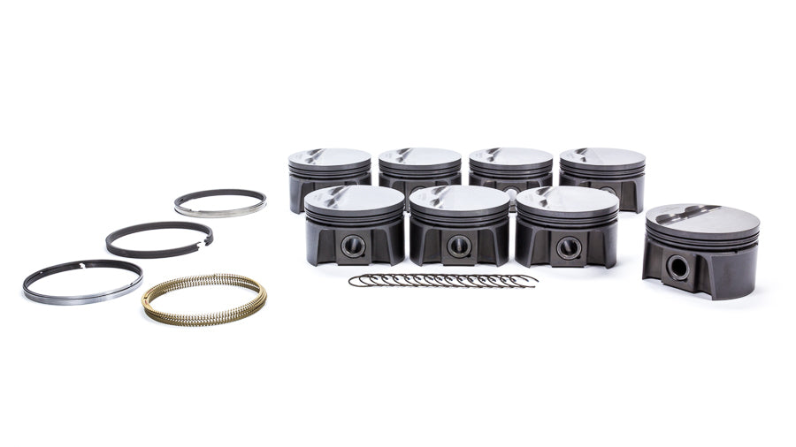 MAHLE PISTONS 930204576 SBC 305 Powerpak Piston Set with Forged Flat Top Design and 3.776 Inch Bore