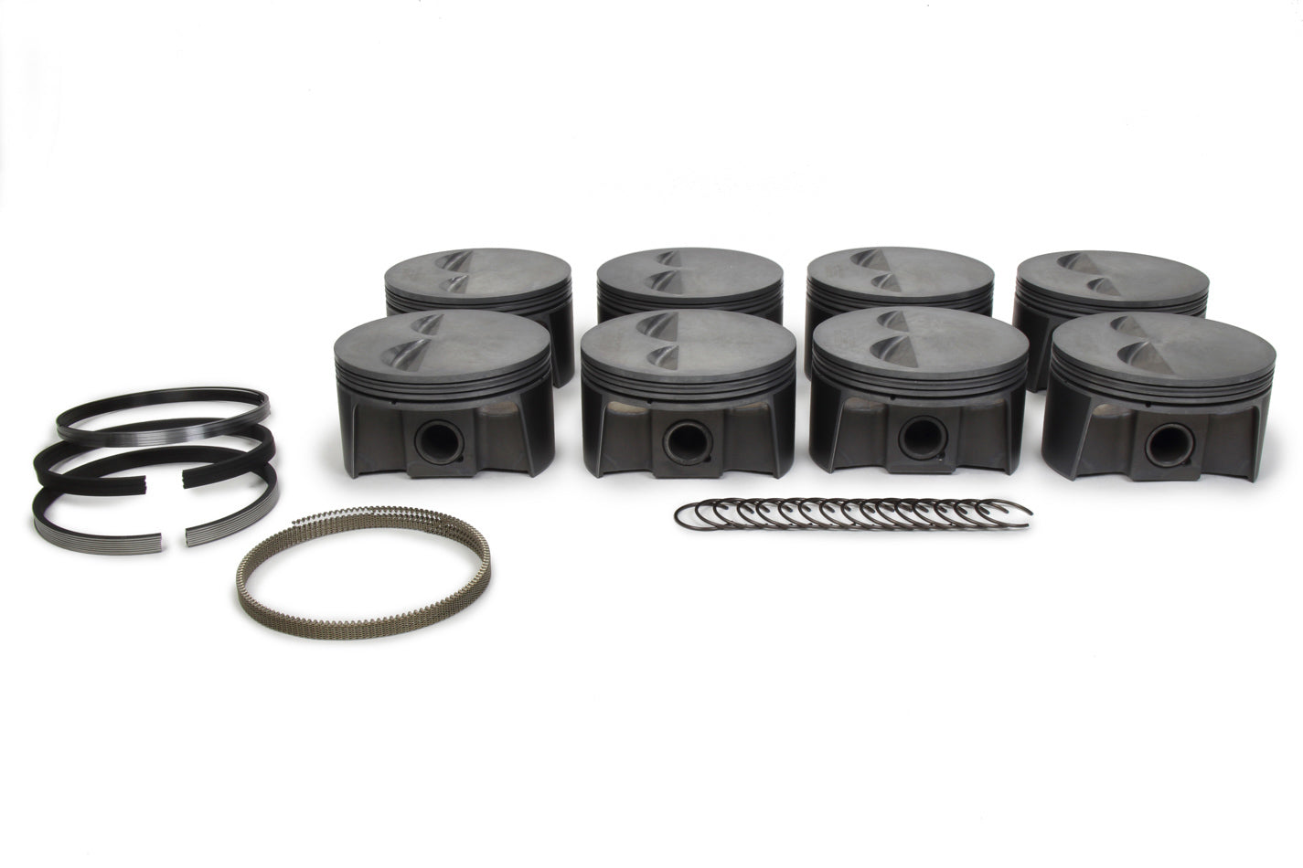 MAHLE PISTONS 930206540 PowerPak Flat Top Forged Piston Set for Small Block Chevy, 4.040 Inch Bore, 1.550 Inch Compression Height