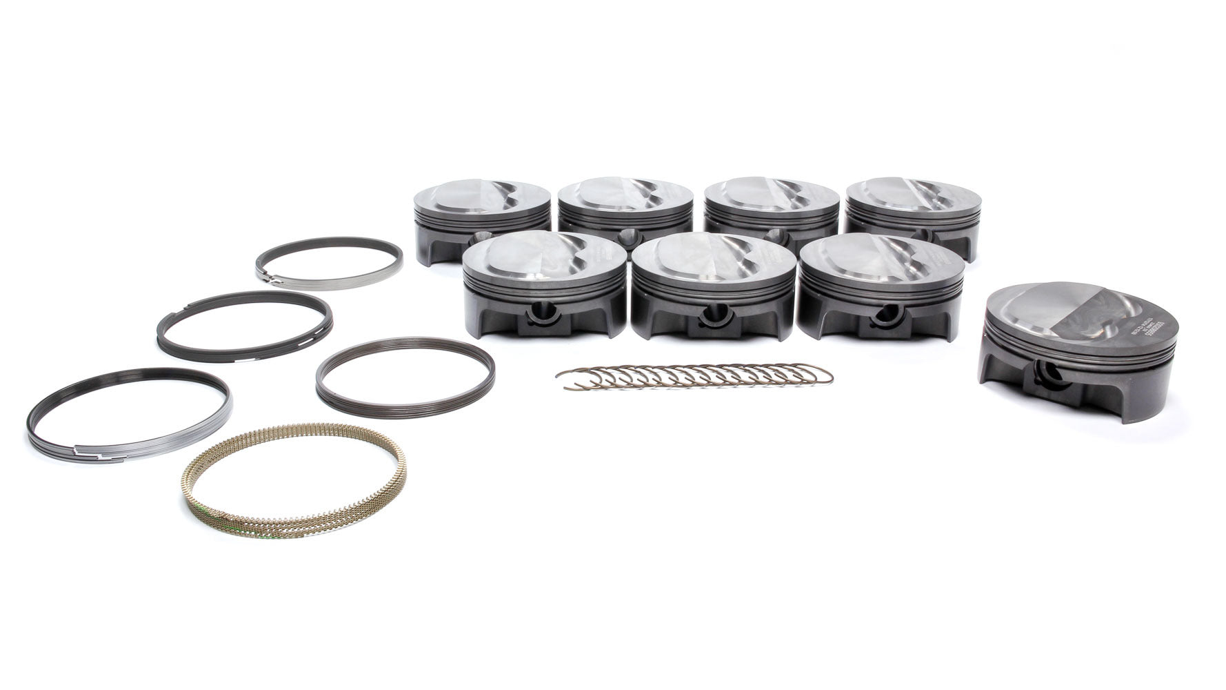 MAHLE PISTONS SBC PowerPak Domed Piston Set 4.155 Inch Bore with Forged Construction