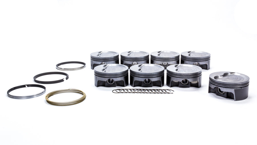 MAHLE PISTONS 930210830 SBC PowerPak Dished Piston Set, 4.030 Inch Bore, Forged Steel