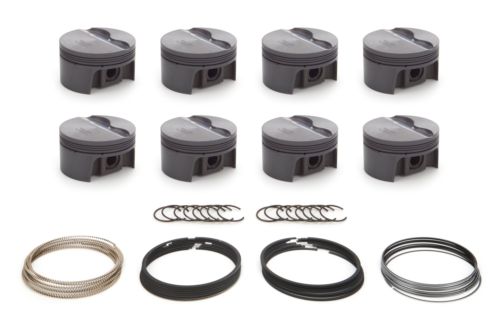 MAHLE PISTONS 930217800 GM LS Series PowerPak Forged Flat Top Piston Set, 3.800 Inch Bore