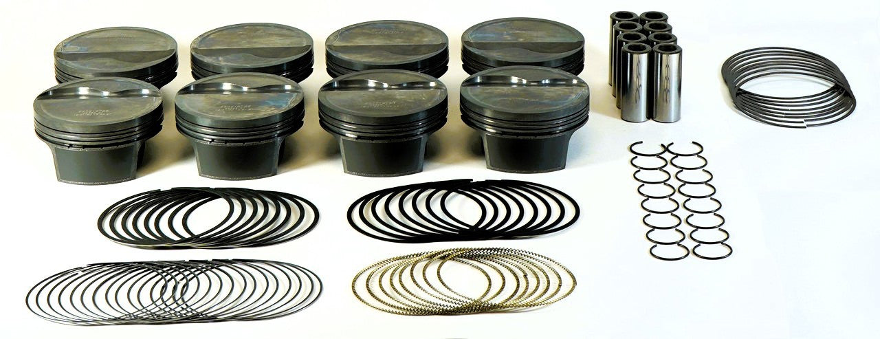 MAHLE Pistons 930225475 LS 6.2L PowerPak Dished Forged Piston Set for GM LS-Series Engines, 4.075 Inch Bore