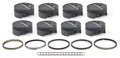 MAHLE PISTONS LS FT PowerPak Piston Set 4.125 Inch Bore Forged Flat Top with 1.110 Inch Compression Height and 1.0 x 1.0 x 2.0 mm Ring Grooves