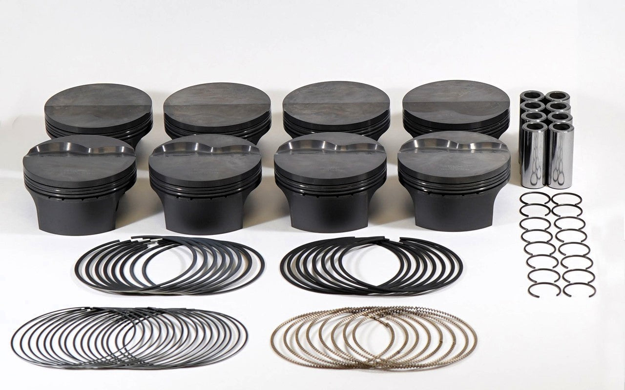 MAHLE Pistons LSX PowerPak Forged Flat Top Piston Set 4.130 Inch Bore -5.8cc