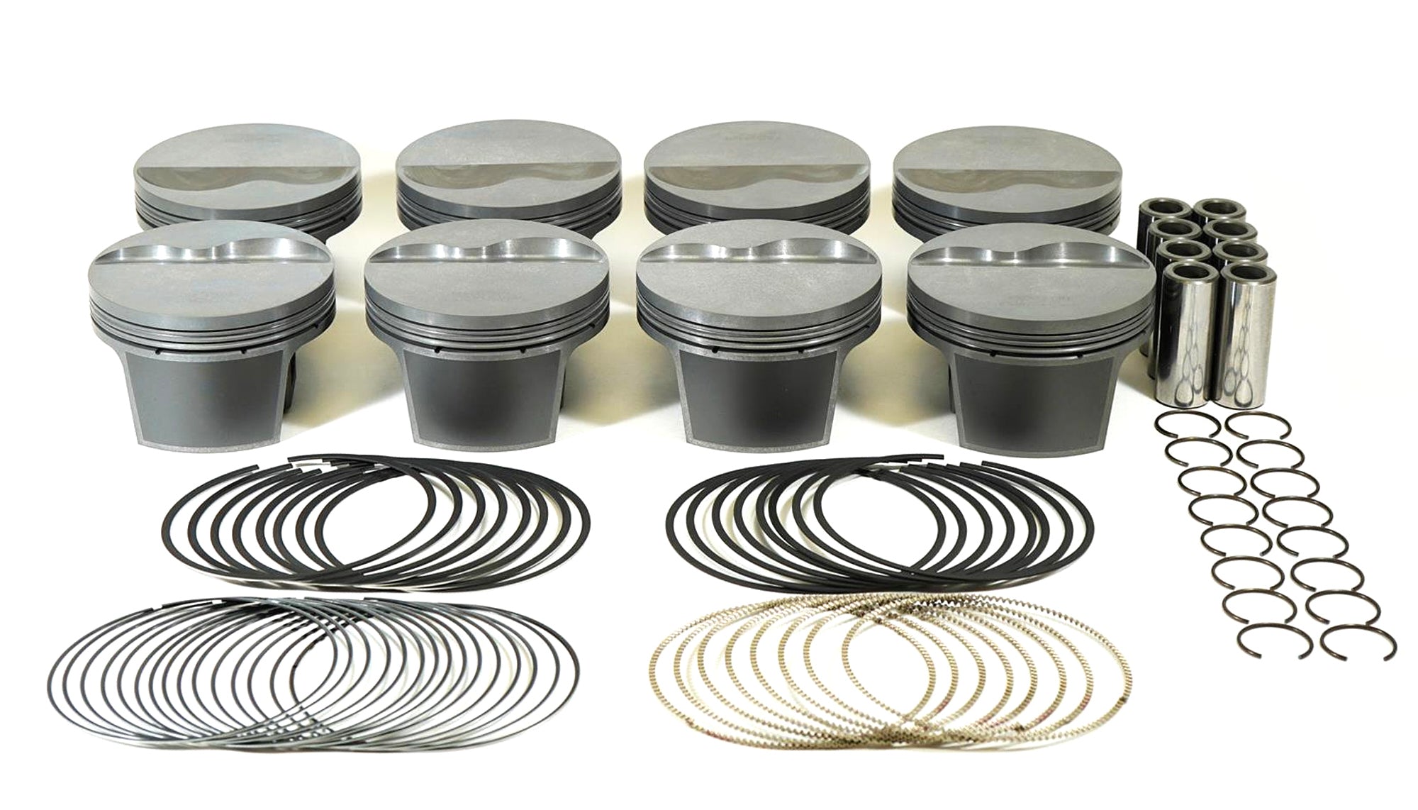 MAHLE PISTONS 930227700 LS1 PowerPak Forged Flat Top Piston Set for 4.000 Inch Bore