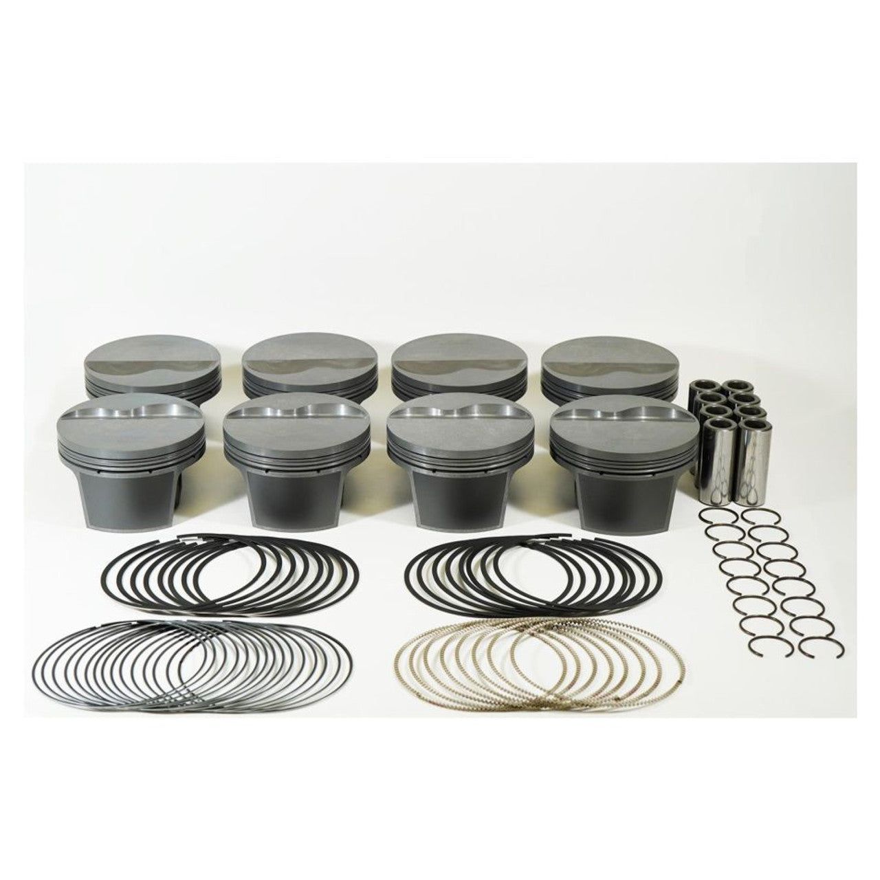 MAHLE PISTONS LS PowerPak Forged Flat Top Piston Set 4.005 Inch Bore with 1.330 Inch Compression Height