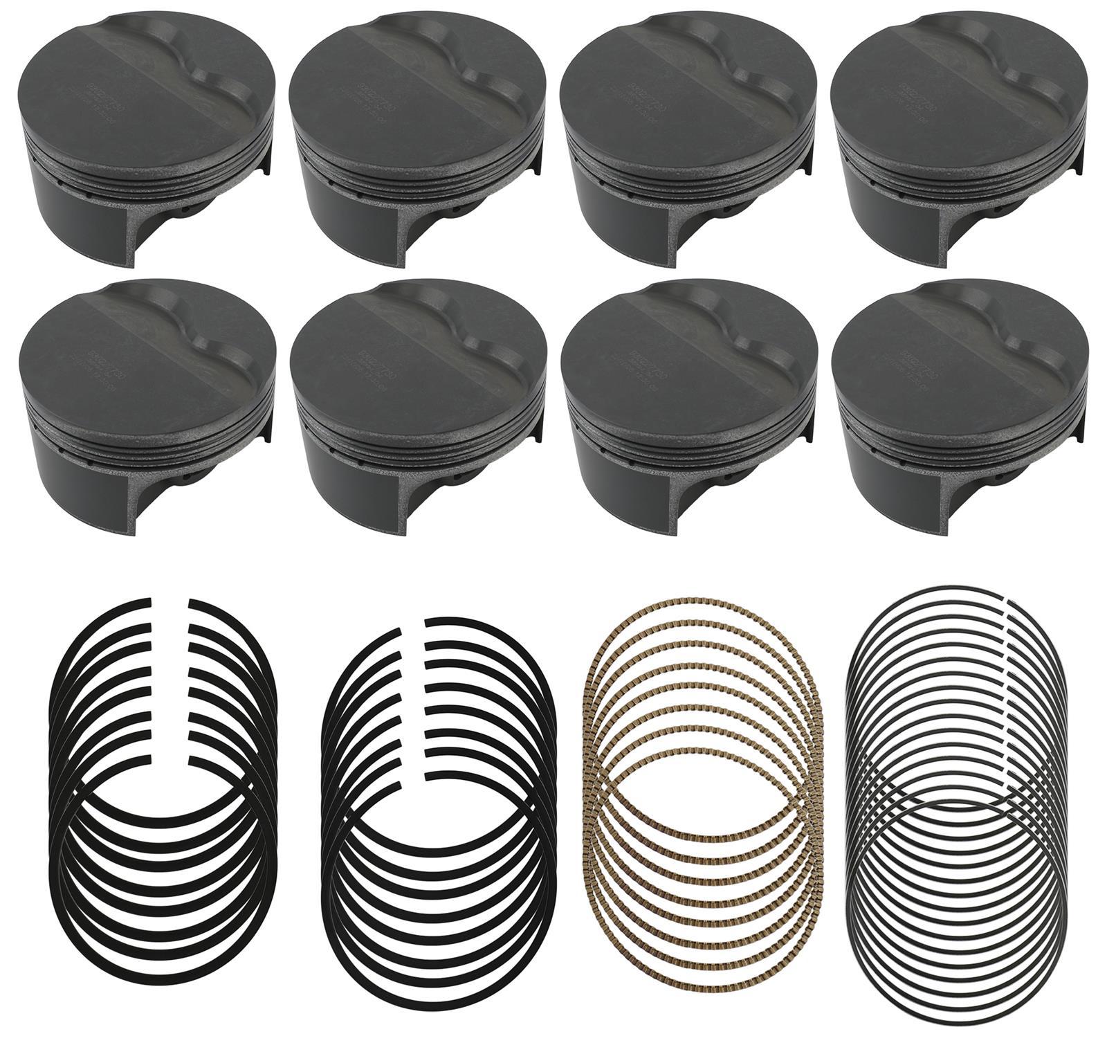 MAHLE Pistons 930227730 GM LS PowerPak Flat Top Forged Piston Set 4.030 Inch Bore