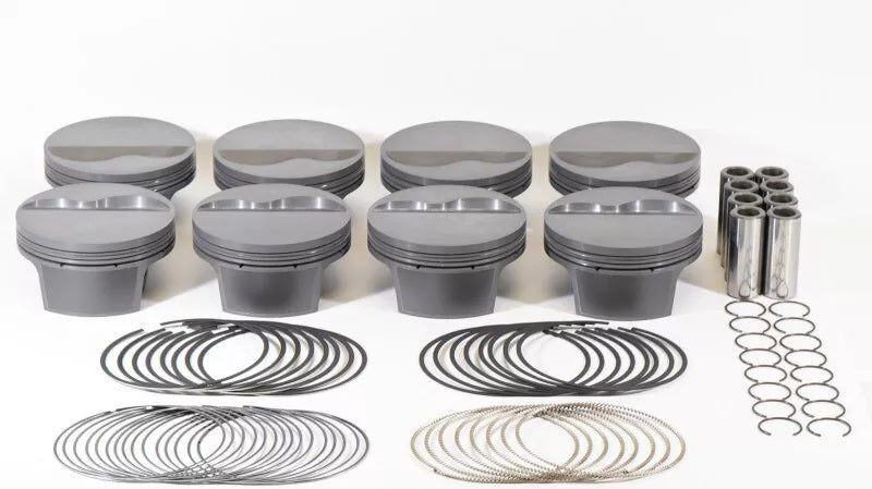 MAHLE Pistons MAH930244455 SBF PowerPak Forged Flat Top Piston Set with 4.155 Inch Bore and 1.245 Inch Compression Height