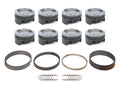 MAHLE Pistons SBF Dish PowerPak Piston Set 4.125 Inch Bore, Aluminum, 1.245 Inch Compression Height, 3.0 mm Ring Grooves