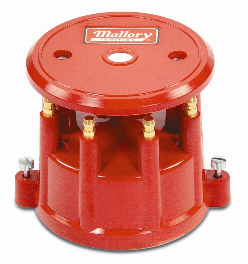 Mallory 208M Distributor Cap for HEI Style Terminals, Red Plastic, V8 Engines