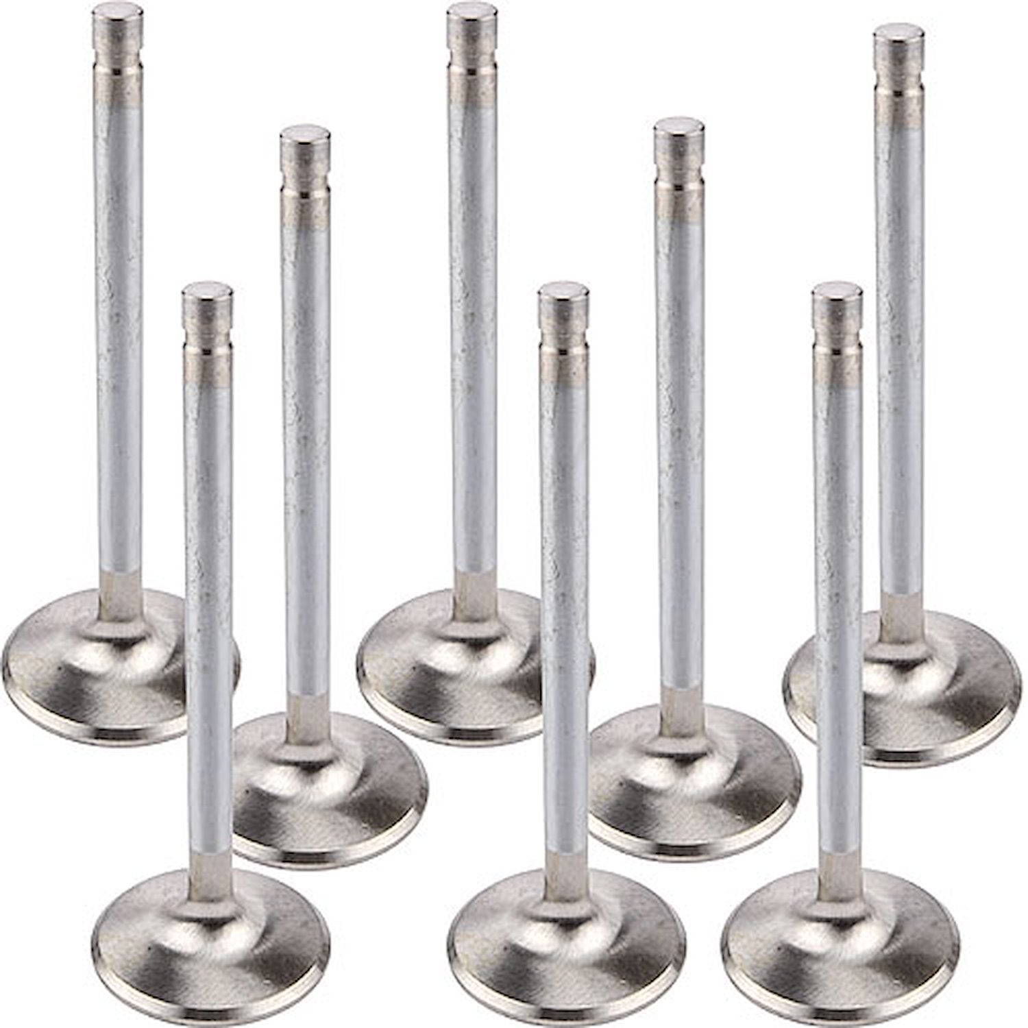 Manley BBC Exhaust Valve 12737-8, 1.880 Inch Head Diameter, 11/32 Inch Stem, Stainless Steel, Set of 8