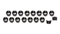 Manley 13094-16 7 Degree Valve Locks for 8mm Valve Stems, GM LS1/LT1 Engines, Steel, Black Oxide, Set of 16