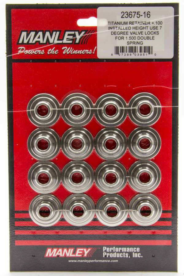 MANLEY 23619-16 10 Degree Titanium Valve Spring Retainers for Performance Engines
