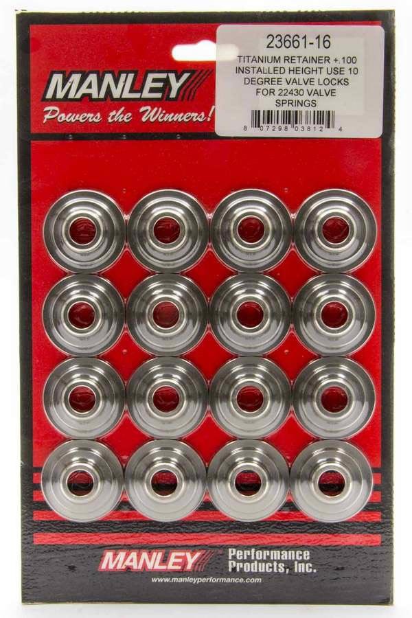 Manley 23655-16 10 Degree Titanium Valve Spring Retainers for Dual Spring Applications