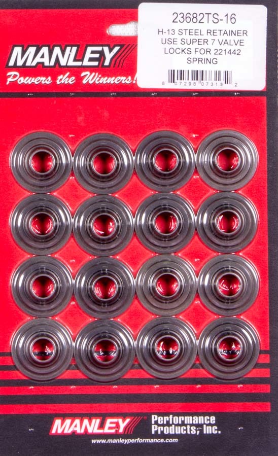 MANLEY 23682TS-16 Super 7 Degree Valve Spring Retainers for Dual Spring Applications