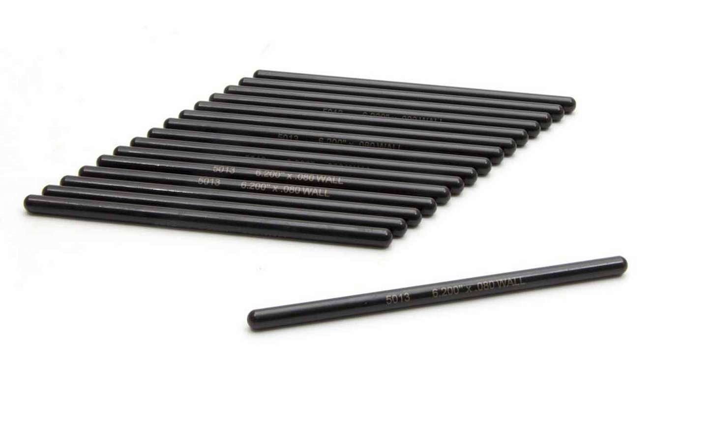 MANLEY 25620-16 Moly Pushrods, 6.2 Inch Length, 5/16 Inch Diameter, Chrome Moly Steel, Set of 16