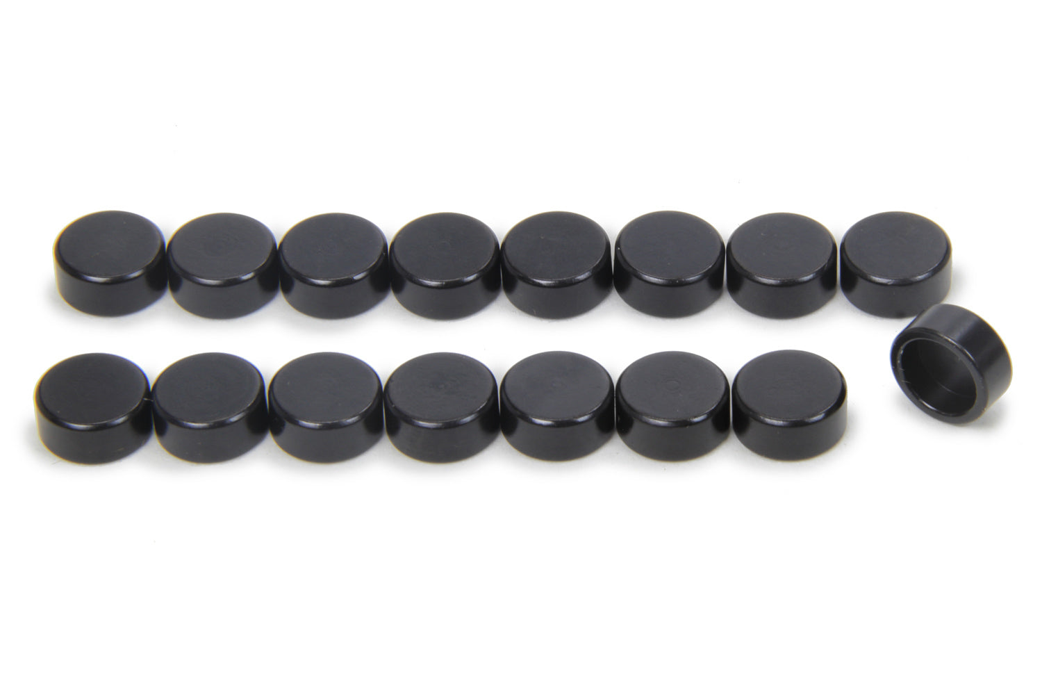 MANLEY Valve Lash Cap 42104-16, 0.080 Inch Thickness, 11/32 Inch Valve Stems, Steel, Natural Finish, Set of 16