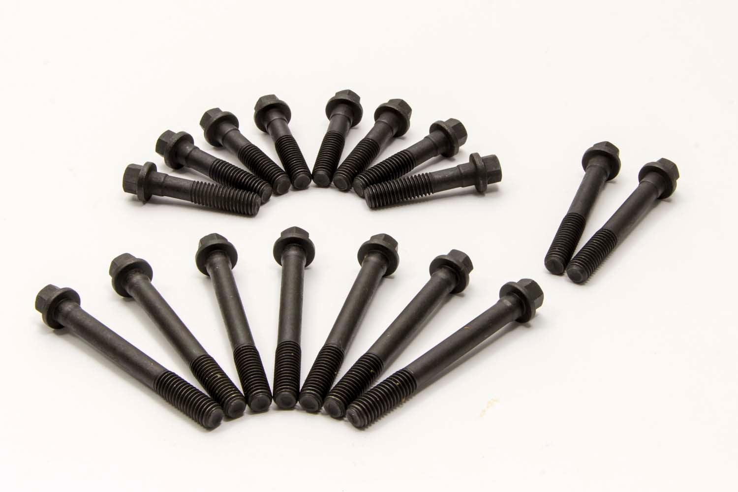 Manley SBC Head Bolt Kit for Brodix Aluminum and Pontiac Heads, Hex Head, Steel, Natural Finish