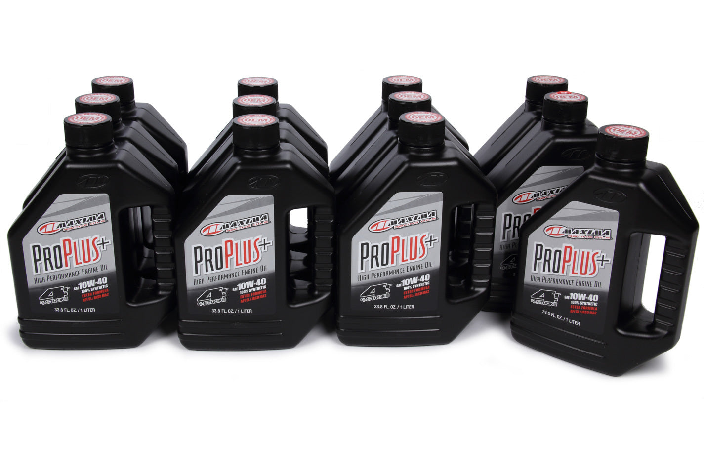 Maxima Racing Oils MAX30-02901 Pro Plus 10W40 Synthetic Motor Oil Case of 12 - 1 Liter Bottles