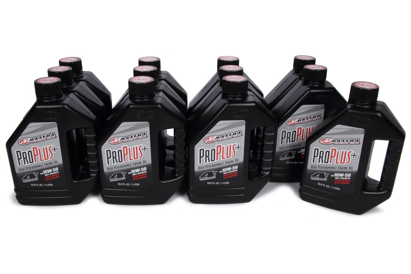 Maxima Racing Oils MAX30-19901 Pro Plus 10W50 Synthetic Motor Oil 1 Liter Bottle - Pack of 12