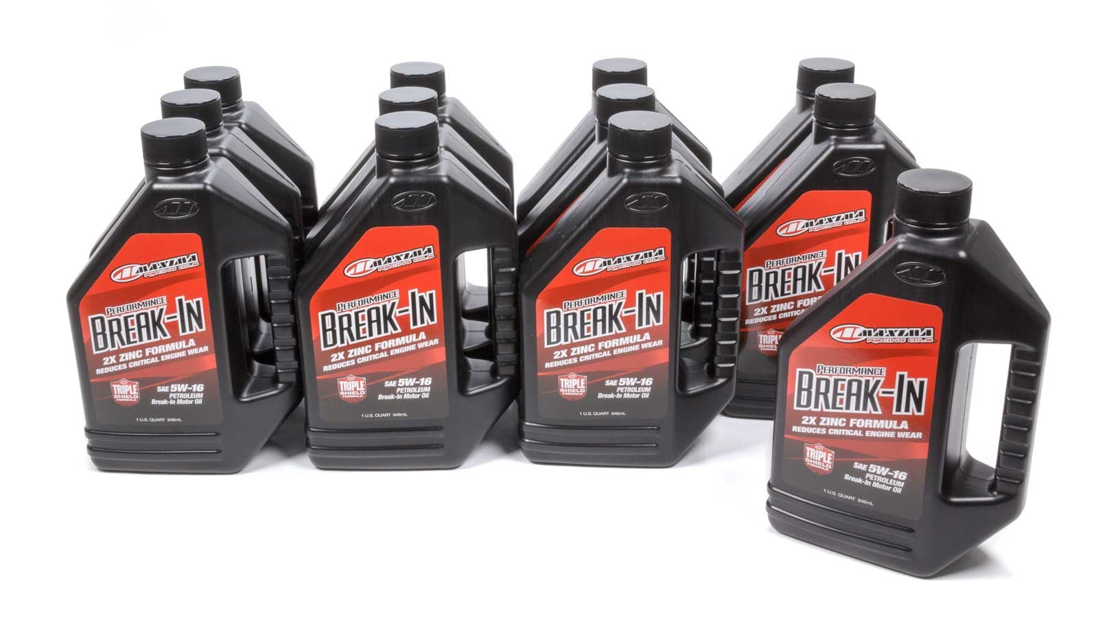 Maxima Racing Oils 39-09901 5W16 Performance Break-In Oil, High Zinc, Conventional, 1 Quart Bottle, Set of 12