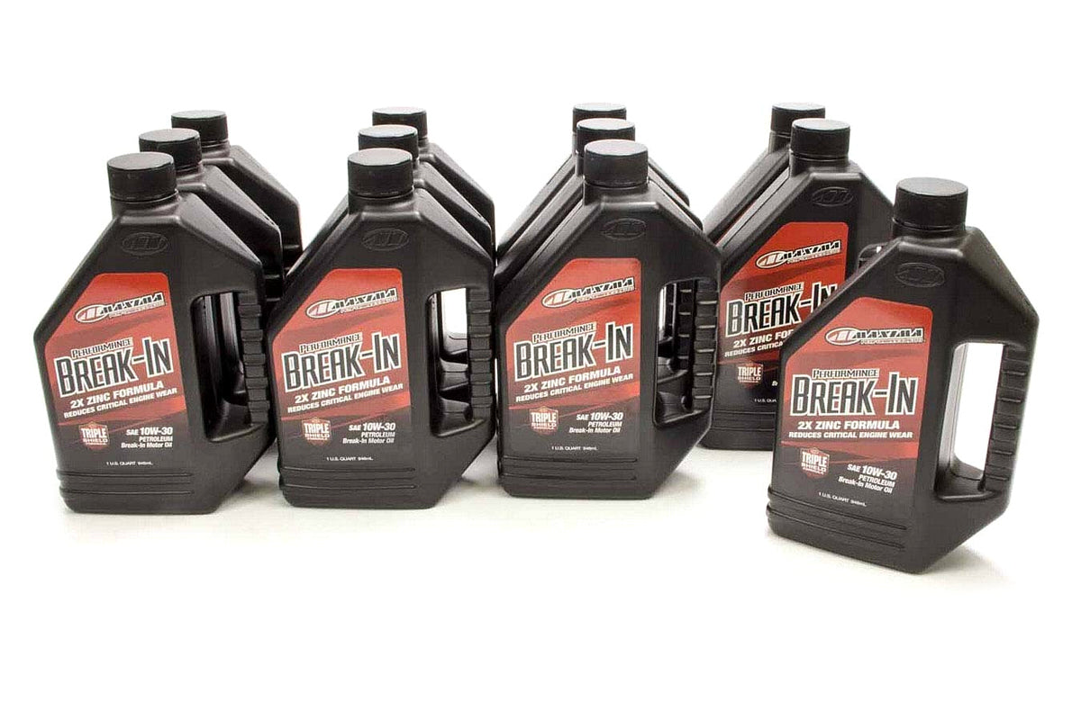 Maxima Racing Oils MAX39-10901 10W30 Break-In Oil, High Zinc, Conventional, 1 Quart Bottle, Set of 12