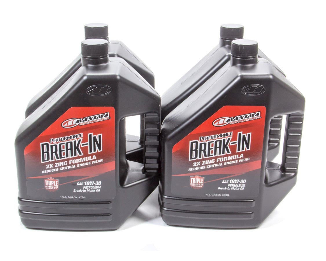 Maxima Racing Oils MAX39-109128 10W30 Performance Break-In Motor Oil, High Zinc, Conventional, 1-Gallon Bottles, Set of 4