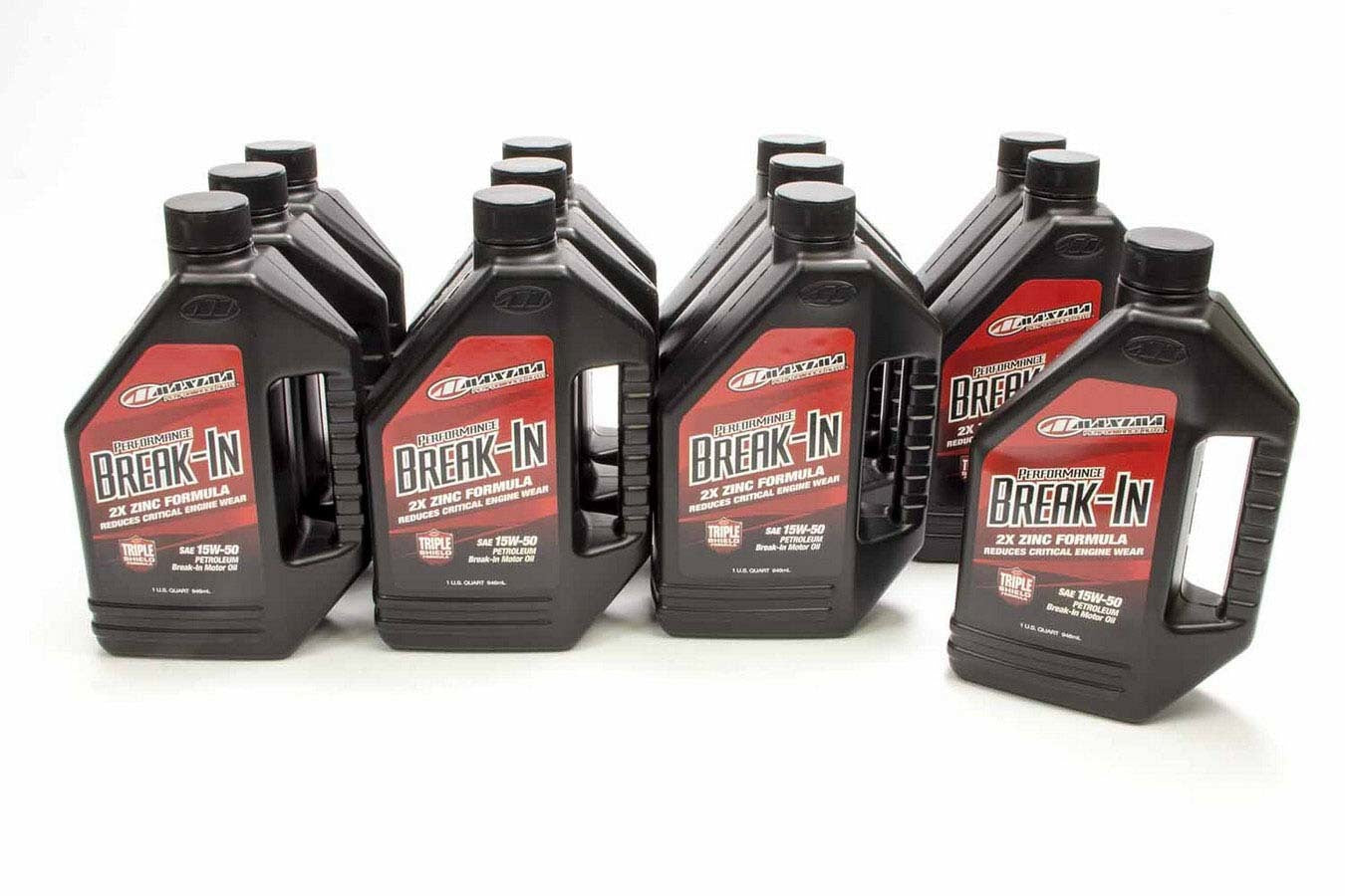 Maxima Racing Oils 39-11901 15W50 Performance Break-In Oil, High Zinc, Conventional, 1 Quart Bottles (Set of 12)