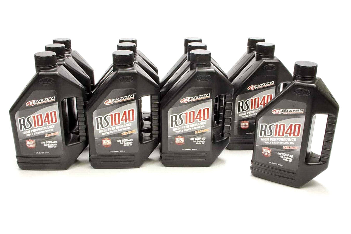 Maxima Racing Oils RS1040 10W40 Synthetic Motor Oil, 1 Quart Bottles, Pack of 12