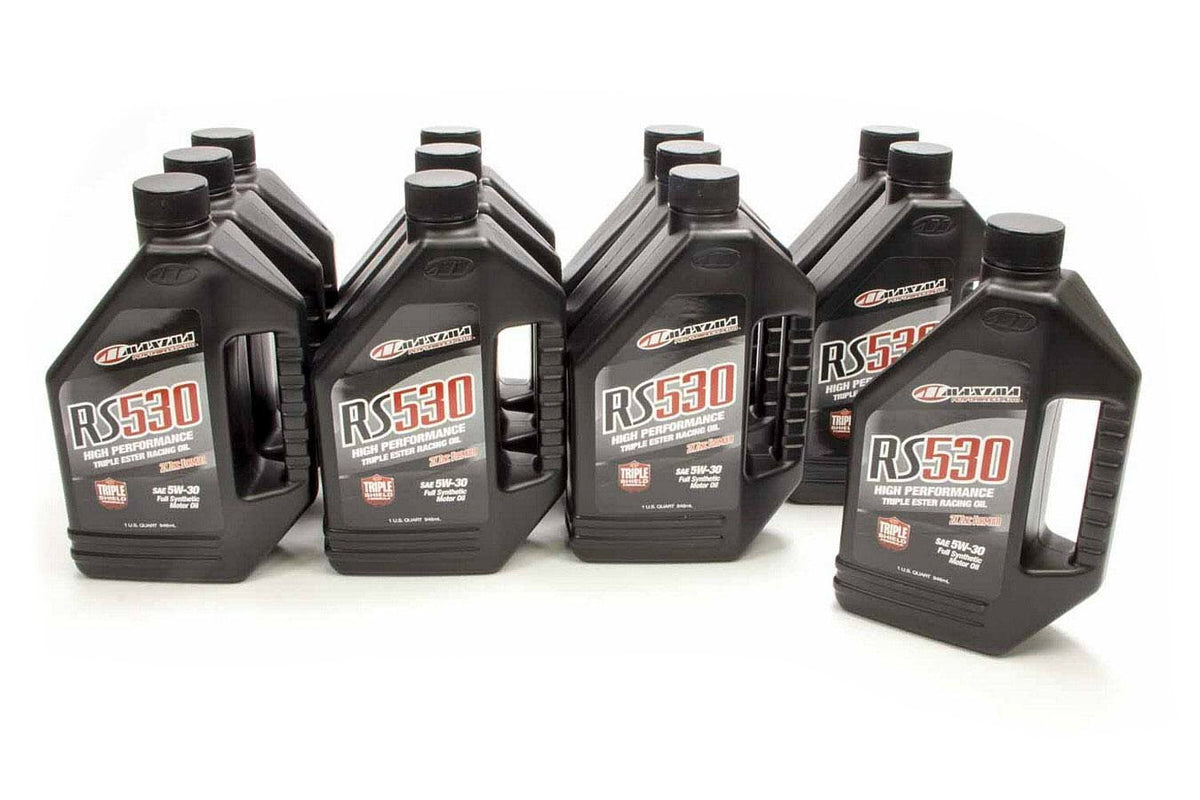 Maxima Racing Oils MAX39-91901 RS530 5W30 Synthetic Motor Oil 1 Quart Bottles, Set of 12