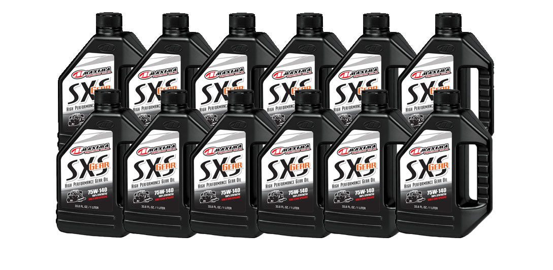 Maxima Racing Oils SXS Synthetic Gear Oil 75W140, 1 Liter Bottles, Set of 12