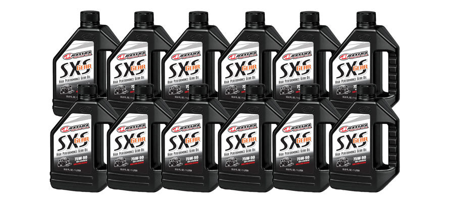 Maxima Racing Oils SXS Synthetic Gear Oil 75W90 - 1 Liter Bottles (Set of 12)